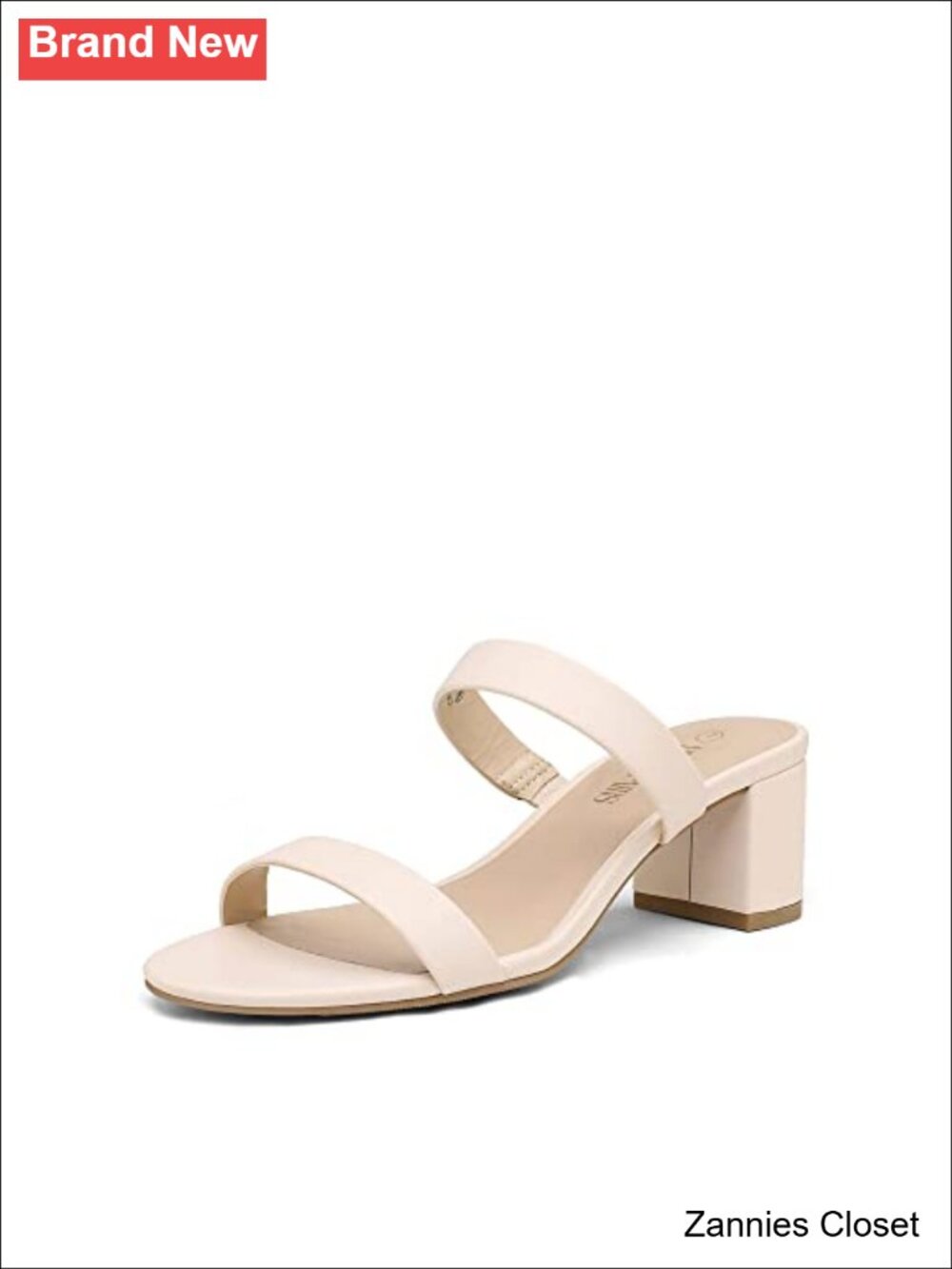 ✨ DREAM PAIRS Women's Comfort Block Slip On Mule Heels Faux Leather Chunky Heel